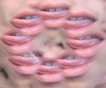 Gif animé bouches roses